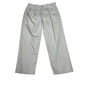 LL Bean Comfort Waist Pleated Khaki Chinos Men's Size 35x29 Cotton‎ Pants